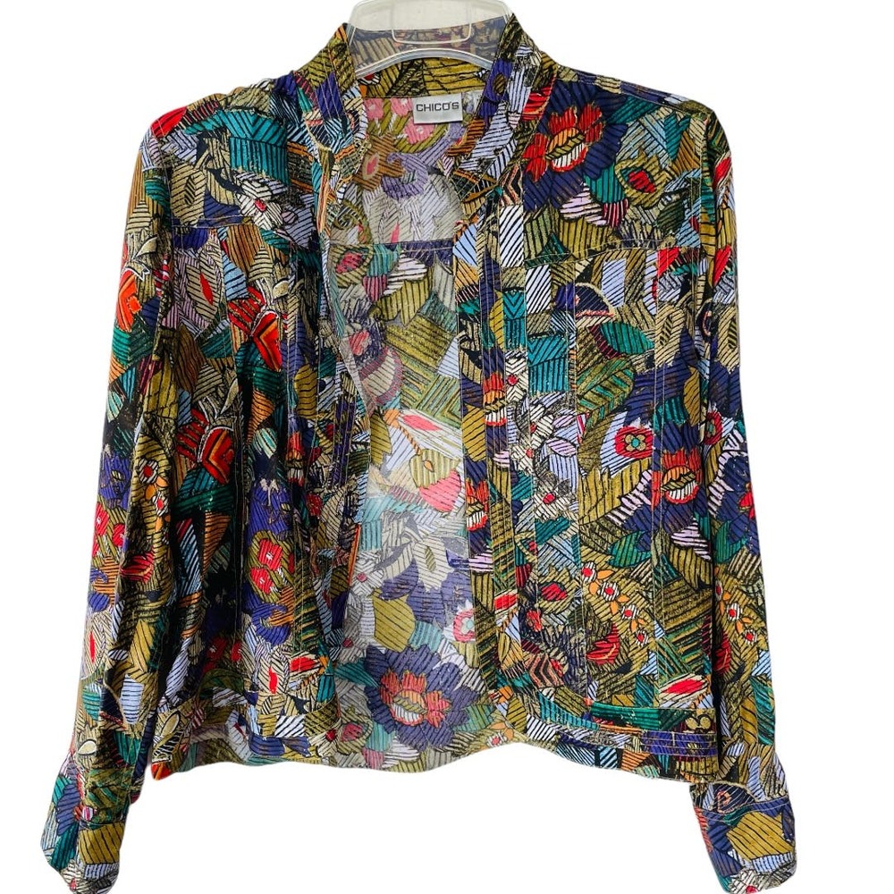 Chico’s Silk open jacket size M